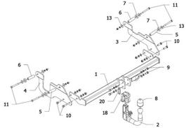 auto kabliai - Kablys Dacia Lodgy (2012→) nuimamas su spyna - 2 nuotrauka