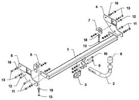 i automobiliu - Kablys Hyundai i30 I (2007-2010) fiksuotas - 2 nuotrauka