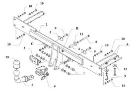 i automobiliu - Kablys Kia Carnival I (1998-2001) nuimamas be spynos - 2 nuotrauka