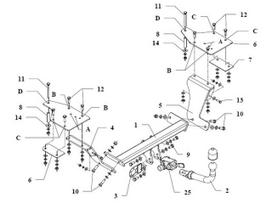 auto kabliai - Kablys Fiat Sedici (2007-2014) nuimamas be spynos - 2 nuotrauka