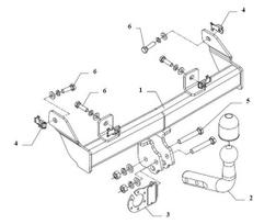 auto kabliai - Kablys Peugeot 106 (1991-1996) fiksuotas - 2 nuotrauka
