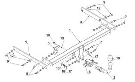 kabliai automobiliams ford c max - Kablys Ford Grand C-Max II (2011-2019) nuimamas be spynos - 2 nuotrauka