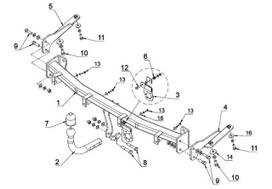 caddy kablys - Kablys Volkswagen Caddy III (2003-2015) fiksuotas - 2 nuotrauka