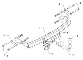 automobiliu jeep - Kablys Jeep Patriot (2006-2011) fiksuotas - 1 nuotrauka