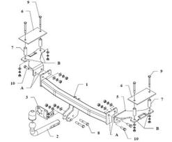 Kablys Opel Combo B (1993-2001) fiksuotas