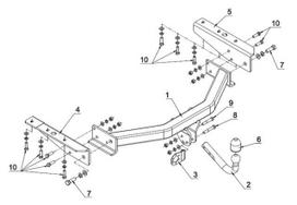 jeep cherokee kablys - Kablys Jeep Cherokee KK (2008-2013) fiksuotas - 2 nuotrauka