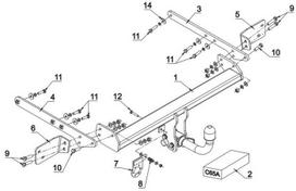 auto kabliai - Kablys Ford Mondeo V (2014→) nuimamas be spynos - 2 nuotrauka
