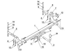 subaru kabli - Kablys Subaru Forester II (2002-2007) fiksuotas - 2 nuotrauka