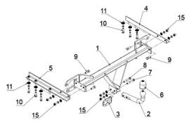subaru outback kablys - Kablys Subaru Outback V USA (2015-2019) fiksuotas - 2 nuotrauka