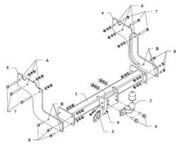 ford transit kablys - Kablys Ford Transit II Facelift (1991-2000) Fiksuotas - 2 nuotrauka