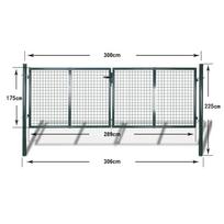 Tinkliniai Kiemo Vartai su Grotelėmis 300 x 175 cm / 315 x 225 cm