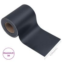 Privatumo suteikiančios pertvaros, 4vnt., pilkos, 35x0,19m, pvc
