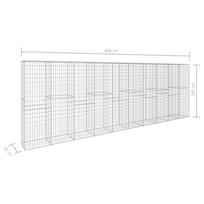 Gabiono siena su dang., 600x50x200cm, galvanizuotas plienas