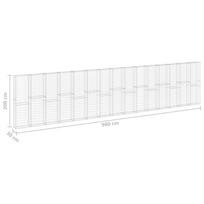 Gabiono siena su dangčiais, 900x30x200cm, galvanizuotas plienas
