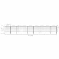 Sodo tvora su iečių viršug., juoda, (1,75-2)x15,3m, plienas