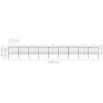Sodo tvora su iečių viršug., juoda, (1,5-1,75)x15,3m, plienas