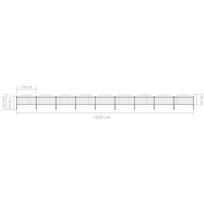 Sodo tvora su iečių viršug., juoda, (1,25-1,5)x15,3m, plienas
