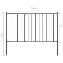 Tvoros plokštė su stulpais, antracito, 1,7x1,25m, plienas