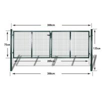 Tinklinės Tvoros Sodo Varteliai, Durys 300 x 75 cm / 315 x 125 cm