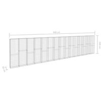 Gabiono siena su dang., galvanizuotas plienas, 900x50x200cm