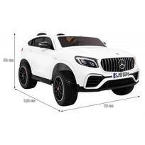 mercedes benz glc 63s - Vienvietis elektromobilis „Mercedes Benz GLC 63S“, baltas - 3 nuotrauka
