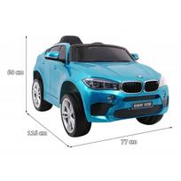 bmw x6 elektromobilis - Vaikiškas elektromobilis  BMW X6M  Mėlynas - lakuotas - 1 nuotrauka