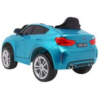 bmw x6 elektromobilis - Vaikiškas elektromobilis  BMW X6M  Mėlynas - lakuotas - 5 nuotrauka