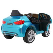 bmw x6 elektromobilis - Vaikiškas elektromobilis  BMW X6M  Mėlynas - lakuotas - 8 nuotrauka