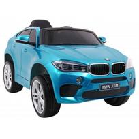 bmw x6 elektromobilis - Vaikiškas elektromobilis  BMW X6M  Mėlynas - lakuotas - 9 nuotrauka