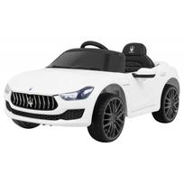 elektromobilis vaikiska masina - Vaikiškas elektromobilis  Maserati Ghibli  Baltas - 2 nuotrauka