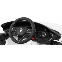 elektromobilis vaikiska masina - Vaikiškas elektromobilis  Maserati Ghibli  Baltas - 3 nuotrauka