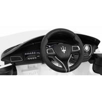 elektromobilis vaikiska masina - Vaikiškas elektromobilis  Maserati Ghibli  Baltas - 4 nuotrauka