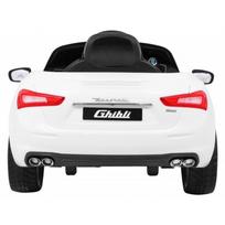 elektromobilis vaikiska masina - Vaikiškas elektromobilis  Maserati Ghibli  Baltas - 7 nuotrauka