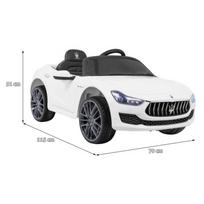 elektromobilis vaikiska masina - Vaikiškas elektromobilis  Maserati Ghibli  Baltas - 11 nuotrauka