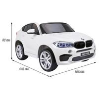 elektromobiliai vaikams bmw - Dvivietis elektromobilis "BMW X6M XXL", baltas - 2 nuotrauka