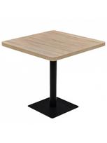 80x80 stalas - Bistro staliukas, MDF ir plienas, kvadratinis, 80x80x75cm, ąžuolo sp. - 1 nuotrauka