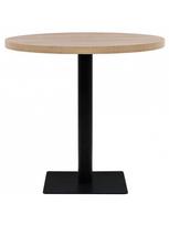 bistro staliukas - Bistro staliukas, MDF ir plienas, apvalus, 80x75cm, ąžuolo sp. - 4 nuotrauka