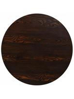 apvalus valgomojo stalas rudas - Bistro staliukas, MDF ir plienas, apvalus, 80x75cm, tamsus uosis - 4 nuotrauka