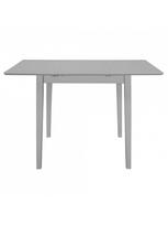 valgomojo pilkas stalas - Išskleidžiamas valgomojo stalas, pilkas, (80x120)x80x74 cm, MDF - 4 nuotrauka