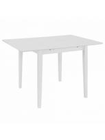 pigu lt valgomojo stalai - Išskleidžiamas valgomojo stalas, baltas, (80x120)x80x74 cm, MDF - 1 nuotrauka