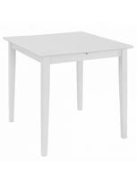 pigu lt valgomojo stalai - Išskleidžiamas valgomojo stalas, baltas, (80x120)x80x74 cm, MDF - 3 nuotrauka