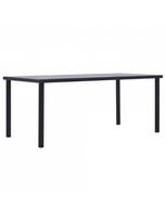 Valgomojo stalas, juodas ir betono pilkas, 200x100x75cm, MDF