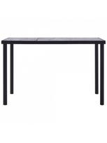 valgomojo pilkas stalas - Valgomojo stalas, juodas ir betono pilkas, 160x80x75cm, MDF - 2 nuotrauka