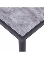 valgomojo pilkas stalas - Valgomojo stalas, juodas ir betono pilkas, 160x80x75cm, MDF - 4 nuotrauka