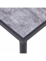 stalas 140x70 - Valgomojo stalas, juodas ir betono pilkas, 140x70x75cm, MDF - 5 nuotrauka