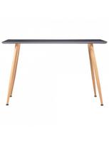 stalas 120x60 - Valgomojo stalas, pilkos ir ąžuolo spalvos, 120x60x74cm, MDF - 2 nuotrauka