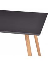 stalas 120x60 - Valgomojo stalas, pilkos ir ąžuolo spalvos, 120x60x74cm, MDF - 6 nuotrauka