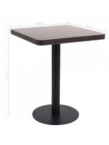 bistro staliukas - Bistro staliukas, tamsiai rudos spalvos, 60x60cm, MDF - 6 nuotrauka