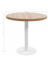 pigu lt valgomojo stalai - Bistro staliukas, šviesiai rudos spalvos, 80cm, MDF - 4 nuotrauka