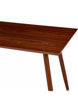 stalas 120x60 - Valgomojo stalas, rudos spalvos, 120x60x74cm, MDF - 6 nuotrauka